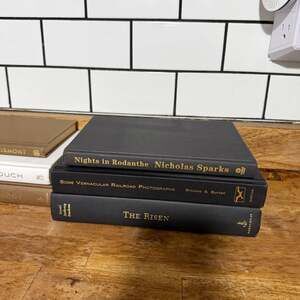 Lot of 3  Black Hardcover Books for decor